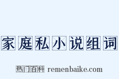家庭私小说组词是什么意思的图片